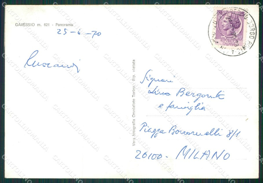 Cuneo Garessio Foto FG cartolina KB2254 – retro