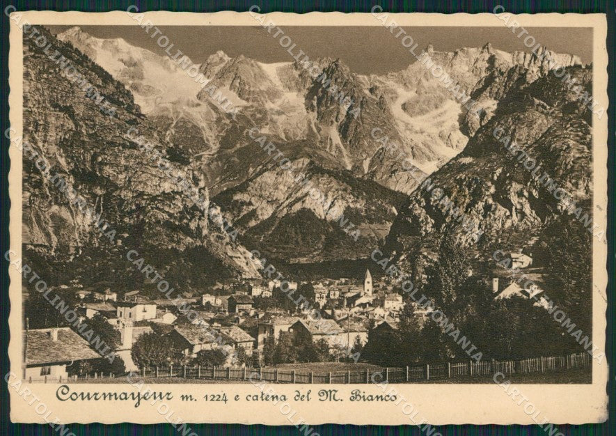 Aosta Courmayeur Catena Monte Bianco FG cartolina KB2259 – fronte