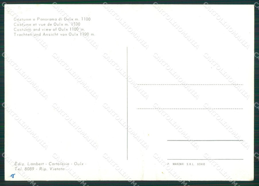 Torino Oulx Costumi Foto FG cartolina KB2276 – retro