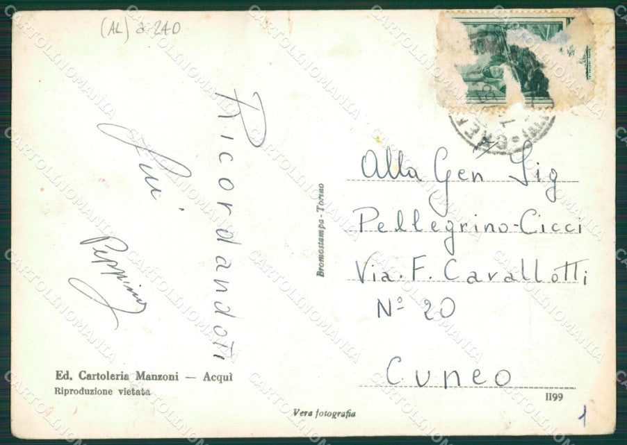 Alessandria Cremolino PIEGHE ABRASA Foto FG cartolina KB2284 – retro