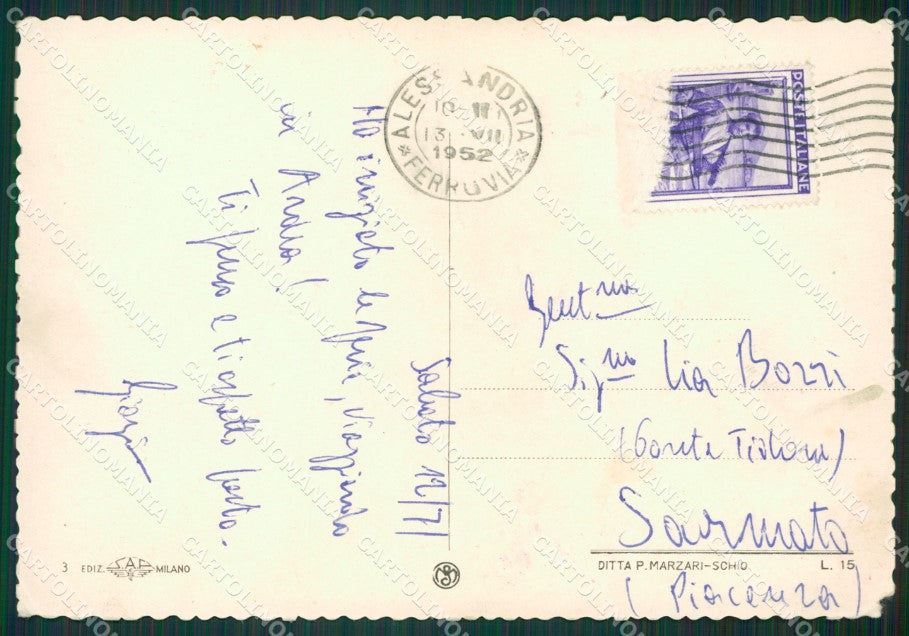Alessandria Città PIEGHINE FG cartolina KB2286 – retro