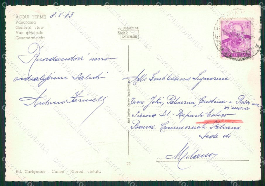 Alessandria Acqui Terme Foto FG cartolina KB2291 – retro