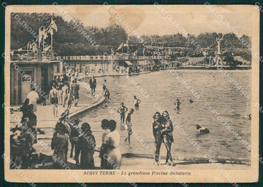 Alessandria Acqui Terme Piscina MACCHIE COLLA FG cartolina KB2292 – fronte