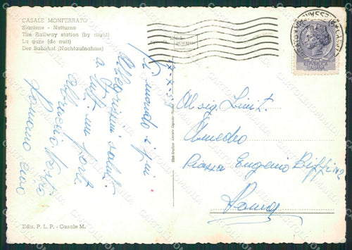 Alessandria Casale Monferrato Stazione STRAPPINO Foto FG cartolina KB2295 – retro