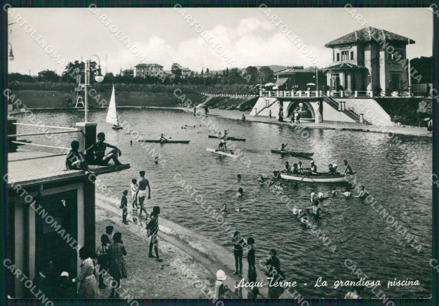Alessandria Acqui Terme Piscina Foto FG cartolina KB2301 – fronte