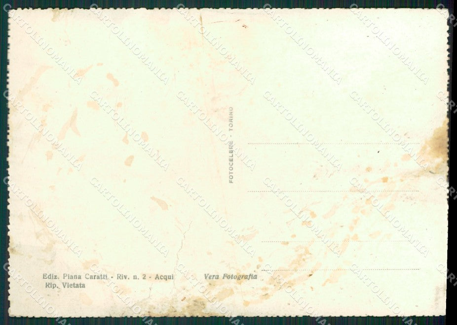 Alessandria Acqui Terme Saluti da PIEGA Foto FG cartolina KB2304 – retro