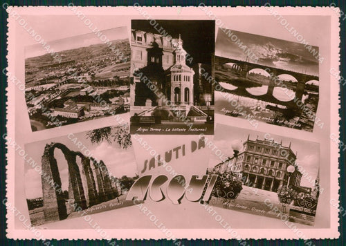 Alessandria Acqui Terme Saluti da STRAPPINO Foto FG cartolina KB2305 – fronte