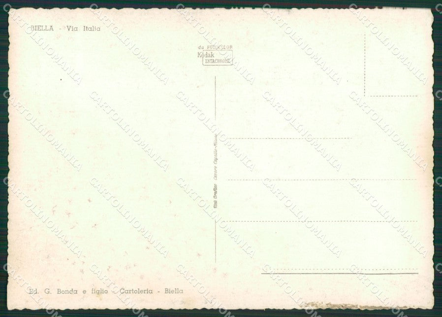 Biella Città FG cartolina KB2309 – retro