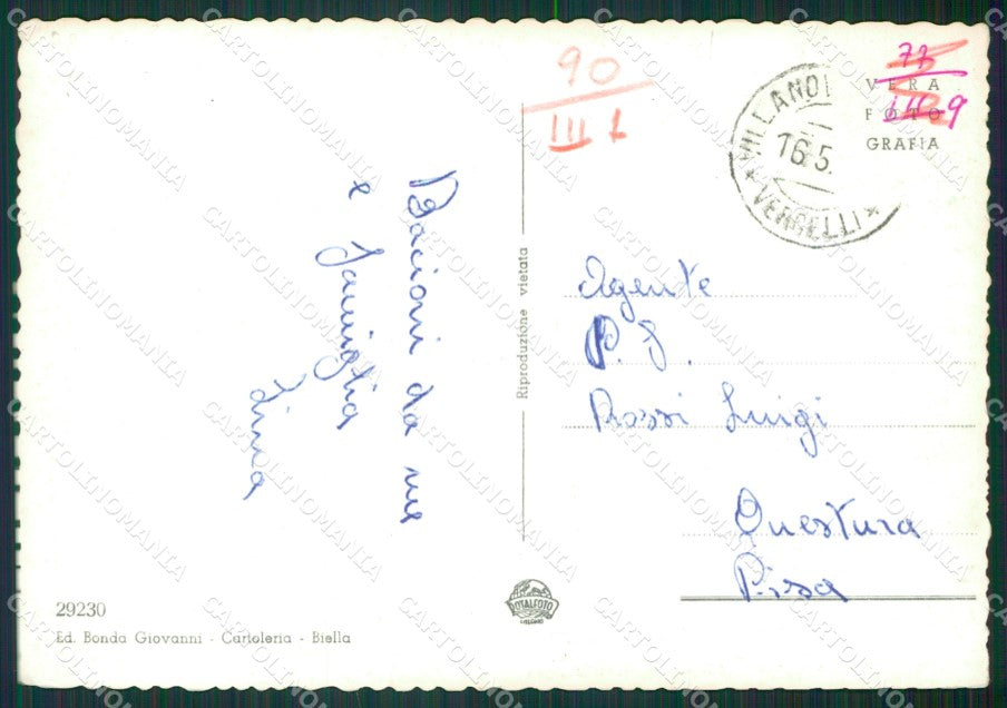 Biella Città Foto FG cartolina KB2318 – retro
