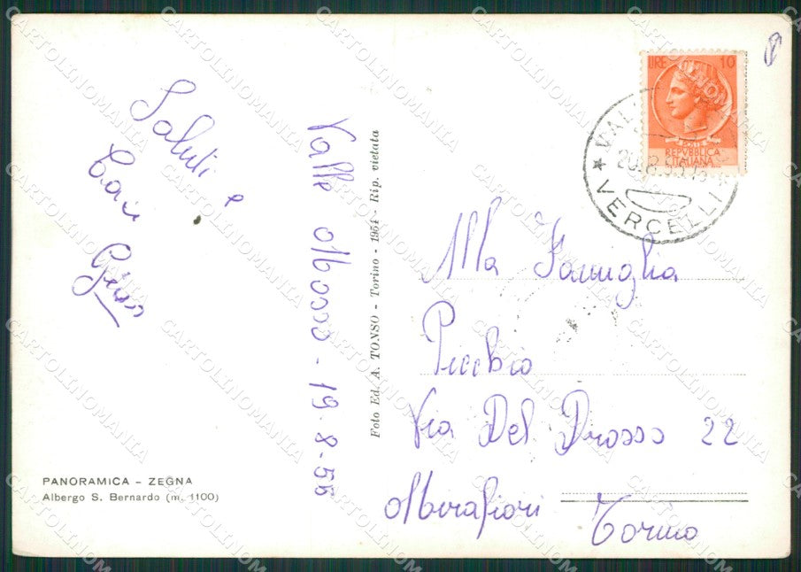 Biella Trivero Zegna ABRASA Foto FG cartolina KB2321 – retro