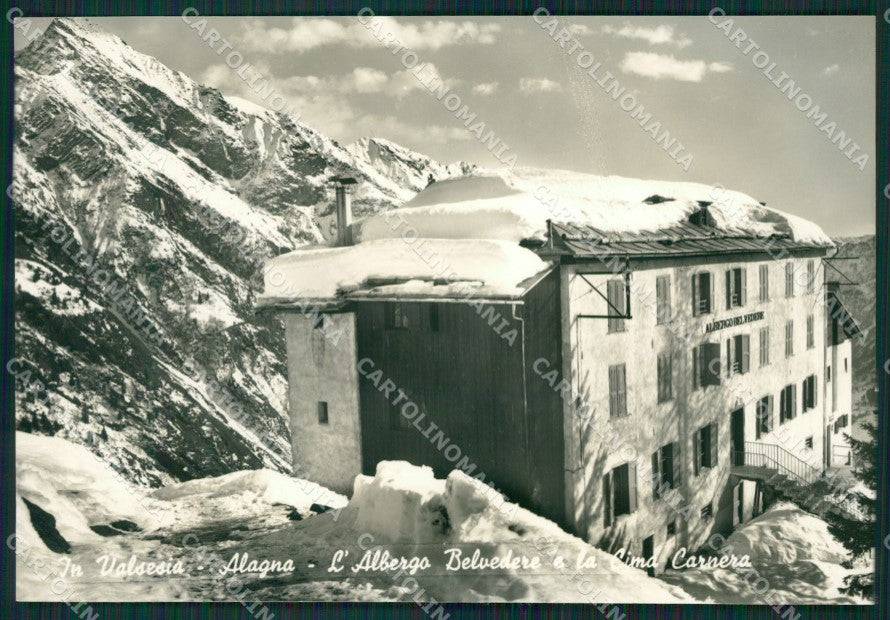Vercelli Alagna Valsesia Nevicata Cima Carnera Foto FG cartolina KB2323 – fronte