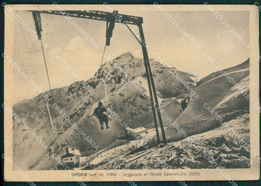 Biella Oropa Seggiovia Monte Camino Sci FG cartolina KB2330 – fronte