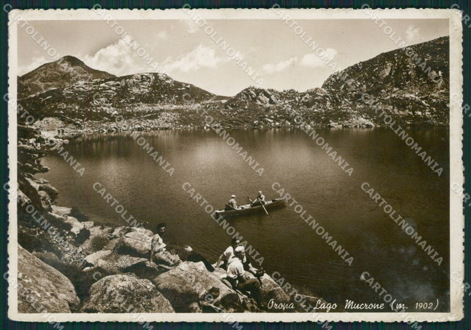 Biella Oropa Lago Mucrone PIEGA Foto FG cartolina KB2333 – fronte
