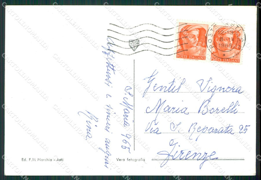 Asti Città PIEGHINA Foto FG cartolina KB2337 – retro