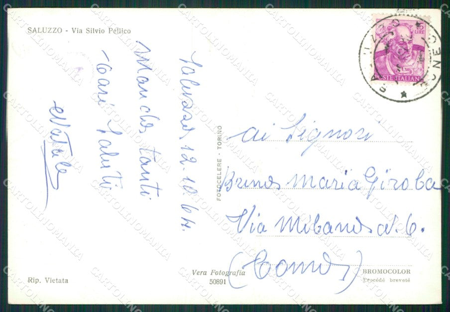 Cuneo Saluzzo ABRASA Foto FG cartolina KB2350 – retro