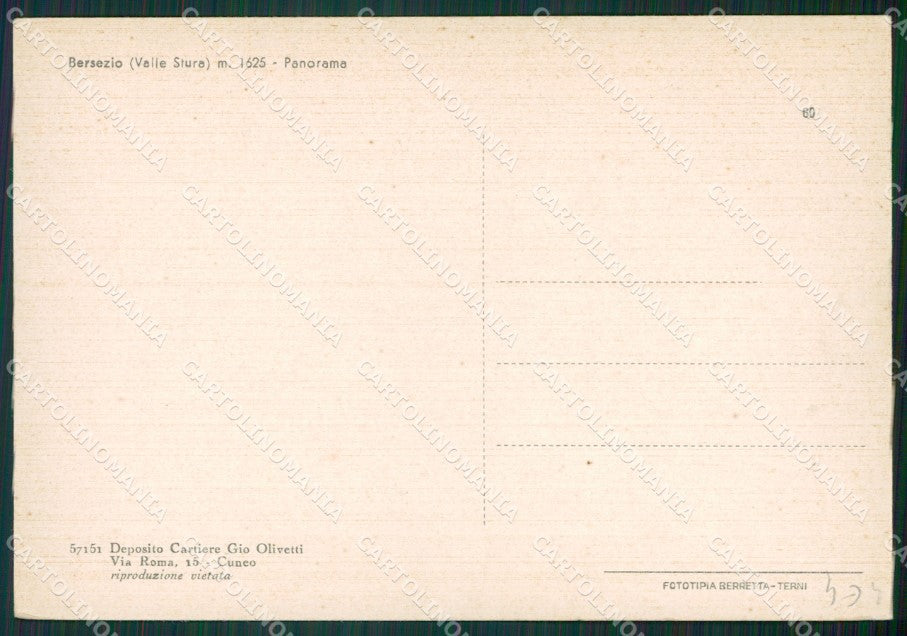 Cuneo Argentera Bersezio FG cartolina KB2356 – retro