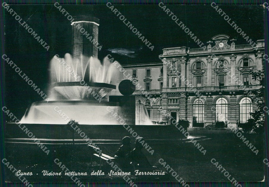Cuneo Città Stazione Fontana Foto FG cartolina KB2367 – fronte