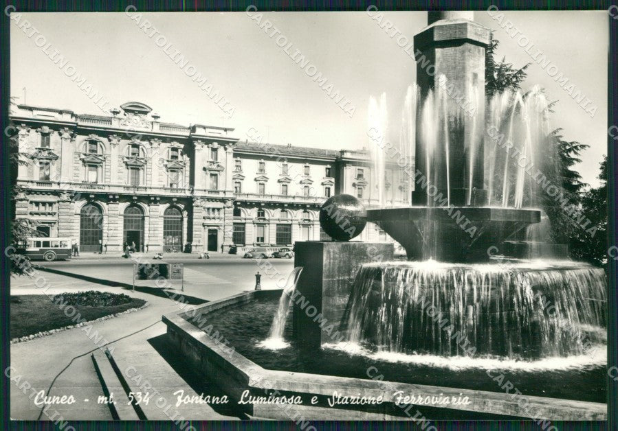 Cuneo Città Stazione Fontana Foto FG cartolina KB2370 – fronte