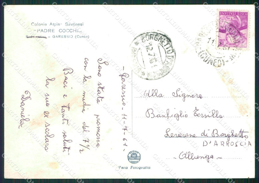 Cuneo Garessio ABRASA Foto FG cartolina KB2375 – retro