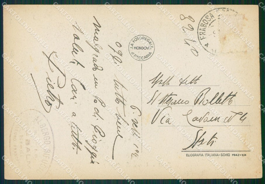 Torino Coazze Rifugio Balma Mangioie PIEGHINA FG cartolina KB2378 – retro