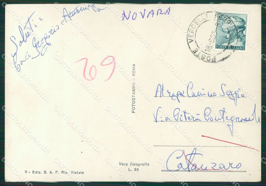 Novara Città PIEGHE Foto FG cartolina KB2387 – retro