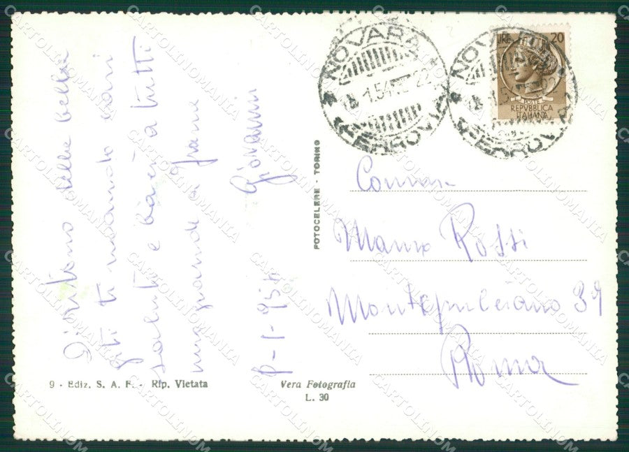 Novara Città Foto FG cartolina KB2388 – retro