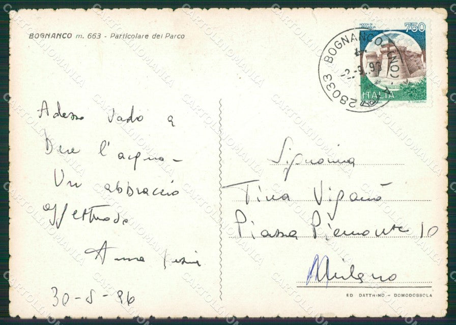 Verbania Bognanco STRAPPINI Foto FG cartolina KB2399 – retro