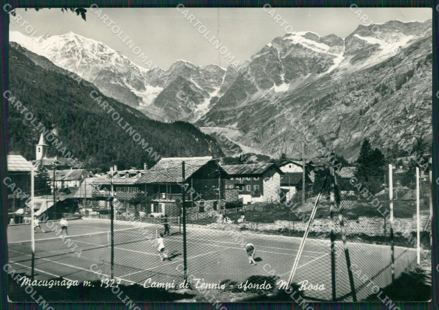 Verbania Macugnaga Tennis PIEGATA Foto FG cartolina KB2409 – fronte
