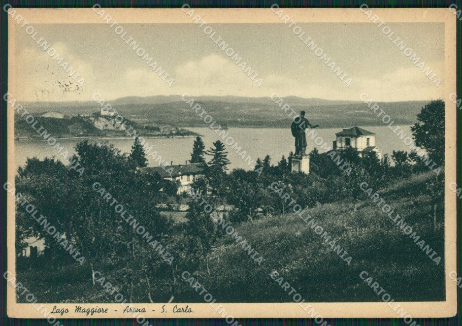 Novara Arona San Carlo Lago Maggiore FG cartolina KB2422 – fronte