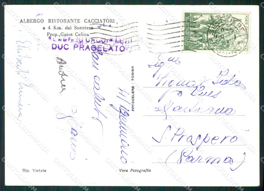Torino Pragelato Nevicata MACCHIE Foto FG cartolina KB2430 – retro