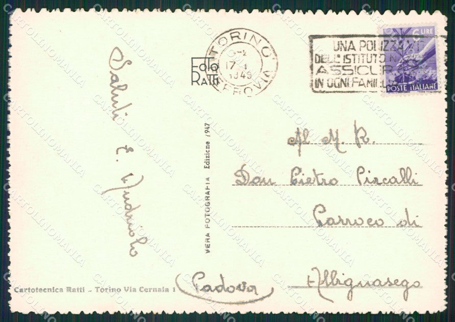 Torino Città Auto Foto FG cartolina KB2441 – retro