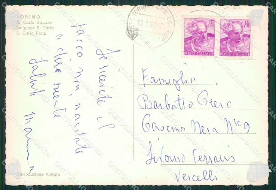 Torino Città Auto PIEGHINA Foto FG cartolina KB2442 – retro