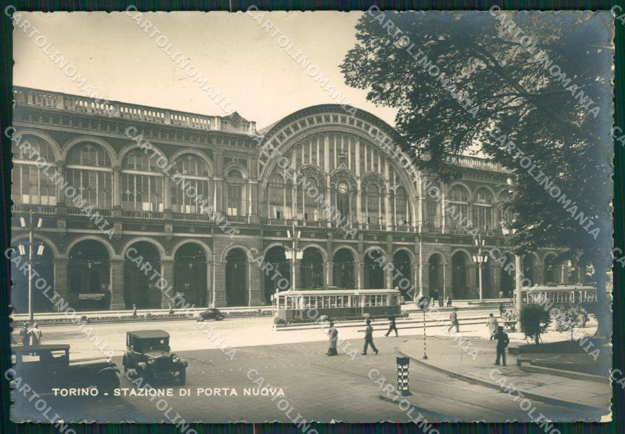 Torino Città Stazione Auto Tram Foto FG cartolina KB2472 – fronte