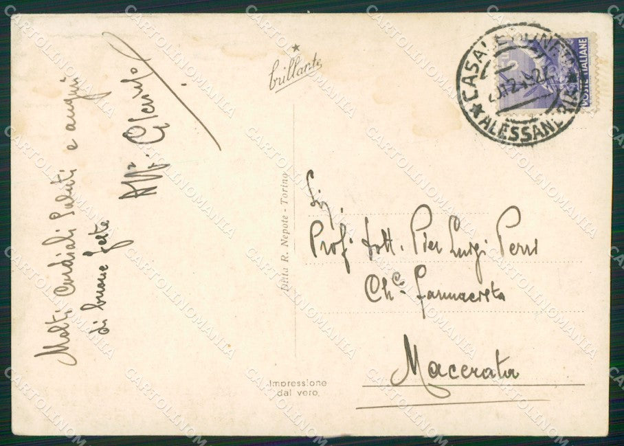 Alessandria Casale Monferrato PIEGHE ABRASA Foto FG cartolina KB2480 – retro