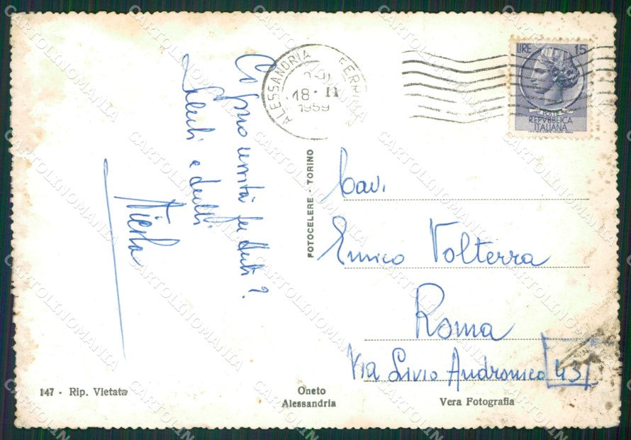 Alessandria Città ABRASA MACCHIE Foto FG cartolina KB2482 – retro