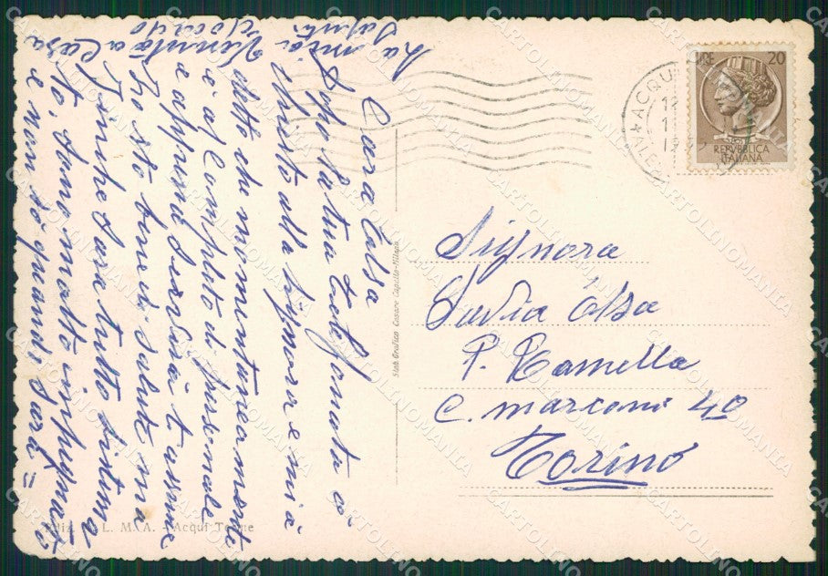 Alessandria Acqui Terme FG cartolina KB2492 – retro