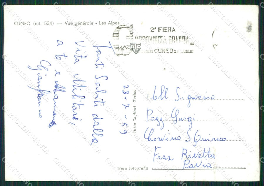Cuneo Città Foto FG cartolina KB2502 – retro