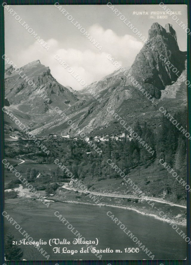Cuneo Acceglio Lago di Saretto Punta Provenzale Foto FG cartolina KB2506 – fronte
