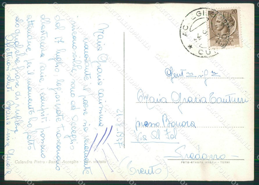 Cuneo Acceglio Lago di Saretto Punta Provenzale Foto FG cartolina KB2506 – retro