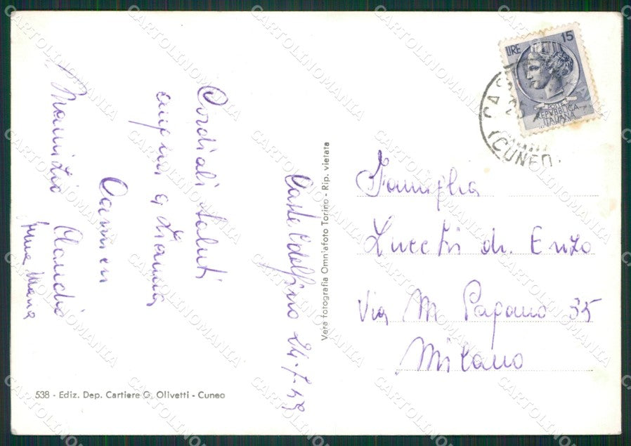 Cuneo Casteldelfino Valle Varaita Foto FG cartolina KB2516 – retro