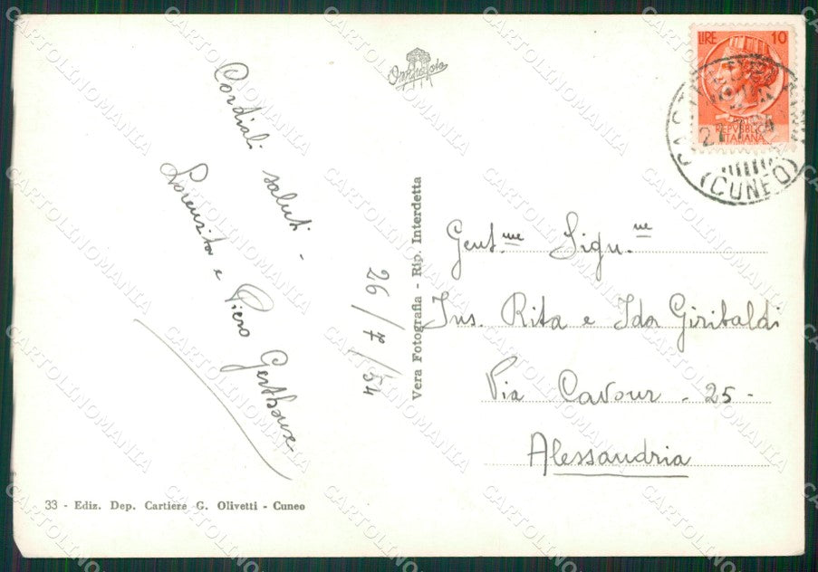 Cuneo Pontechianale Maddalena Foto FG cartolina KB2532 – retro