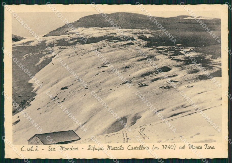 Cuneo Frabosa Soprana Rifugio Mettolo Castellino Nevicata FG cartolina KB2536 – fronte