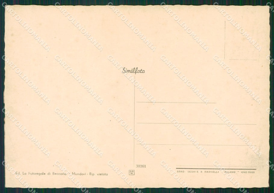 Cuneo Frabosa Soprana Rifugio Mettolo Castellino Nevicata FG cartolina KB2536 – retro