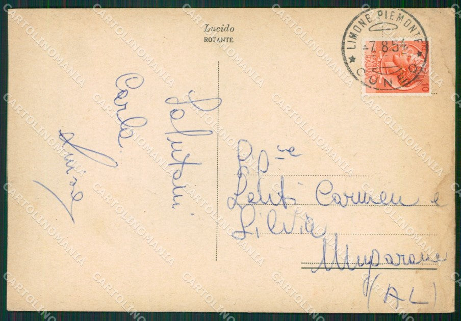 Cuneo Limone Piemonte ABRASA PIEGA FG cartolina KB2544 – retro