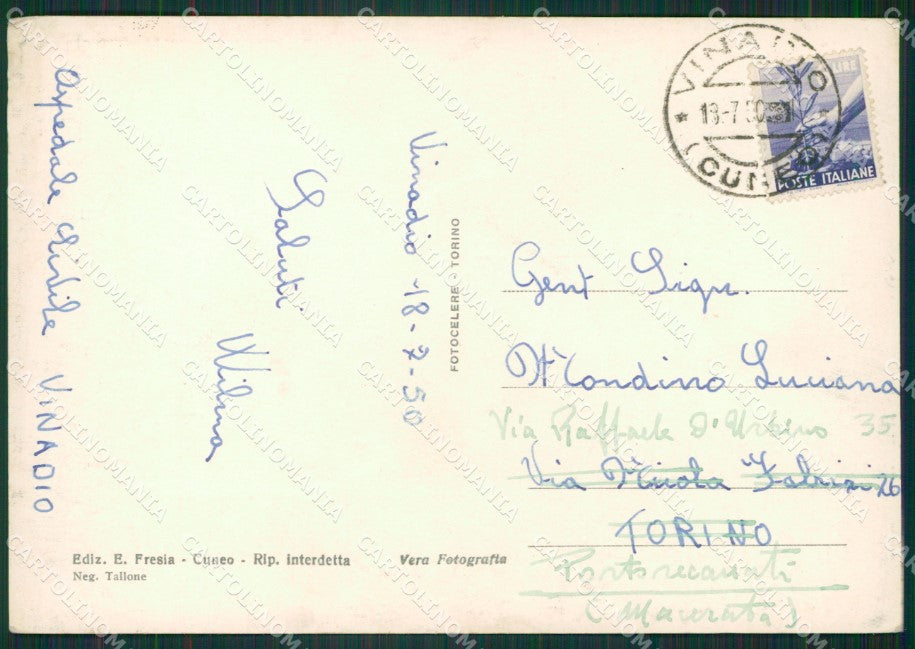 Cuneo Vinadio ABRASA Foto FG cartolina KB2545 – retro