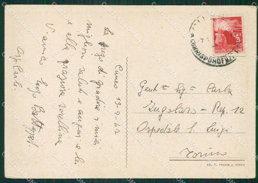 Cuneo Città Stazione FG cartolina KB2553 – retro