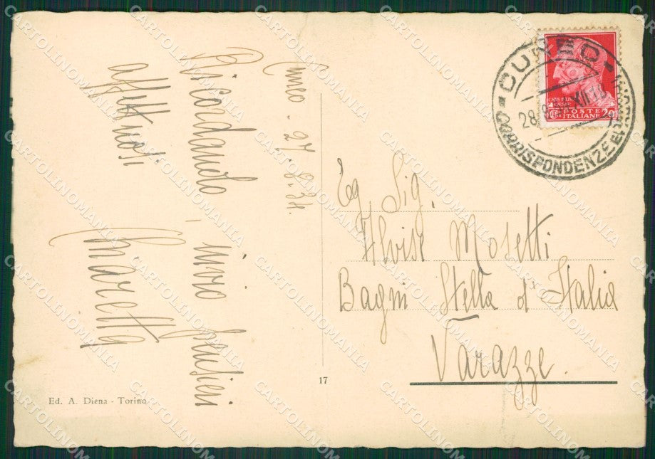 Cuneo Città PIEGA STRAPPO FG cartolina KB2554 – retro