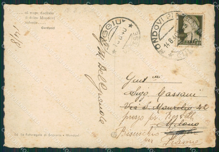 Cuneo Mondovì PIEGHINA FG cartolina KB2555 – retro