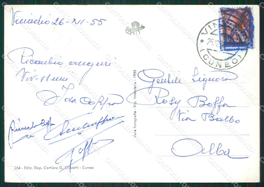 Cuneo Vinadio Nevicata Foto FG cartolina KB2556 – retro