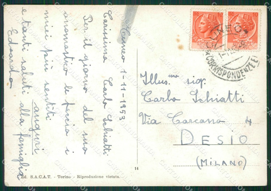 Cuneo Madonna della Riva Santuario Foto FG cartolina KB2580 – retro